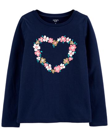 Girls FUN KIND COOL SWEET Long Sleeve Shirt-NEW-Top-Purple-Pink-Heart 4T or 5T